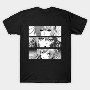 Anime Lewd Girl's Sad and Happy Moment T-Shirt